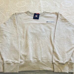 Champion Men's Light Gray Crewneck Sweater